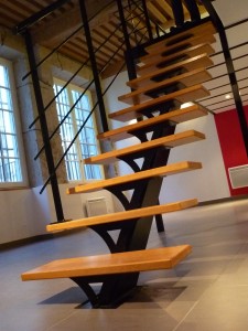 escalier droit monopoutre