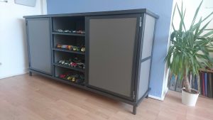 meuble rangement acier bicolore