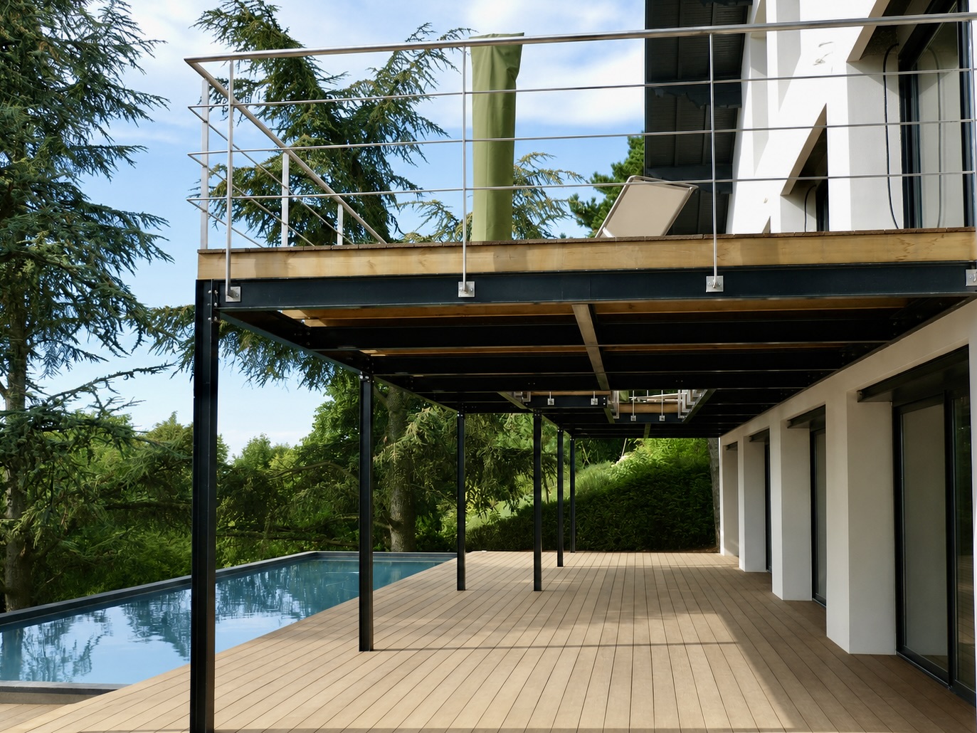Plateforme extérieur jardin